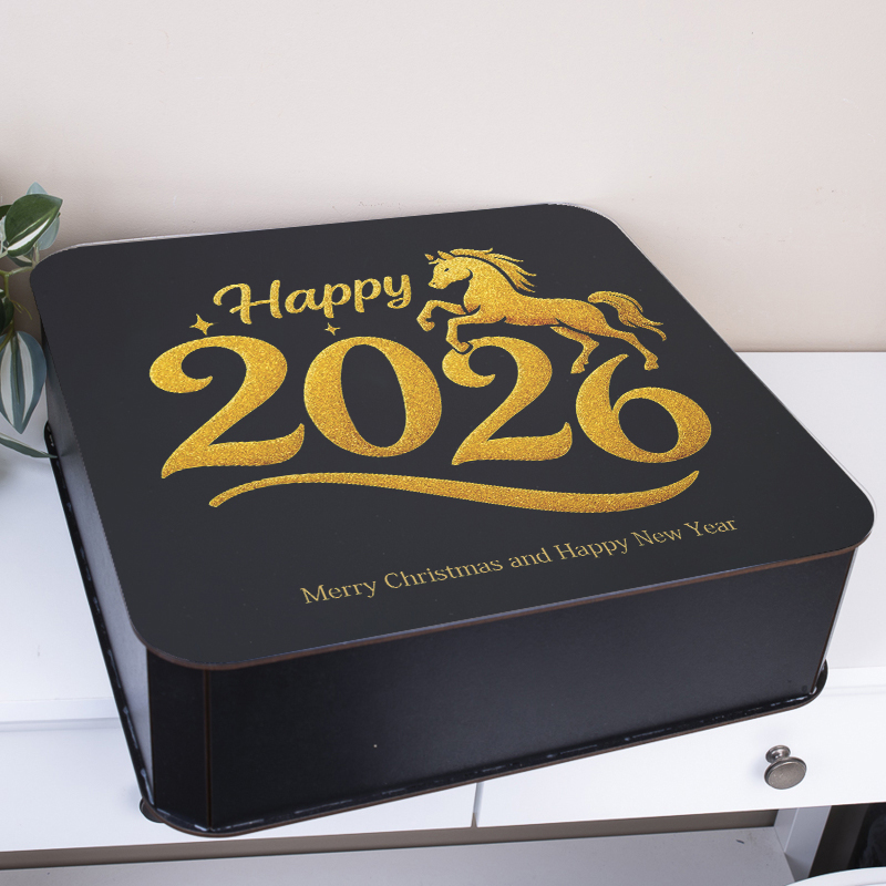 Коробка квадратна 40 см «Happy 2026»